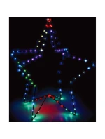 3D DEKORATIVNÍ STOJÍCÍ HVĚZDA 120LED RGB 80CM