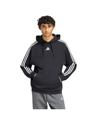 Pánská mikina adidas Essentials 3-Stripes French Terry Hoodie, černá, KY6605