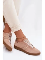 Zazoo N1068 Semišové Nízké Dámské Tenisky Špinavě Růžové