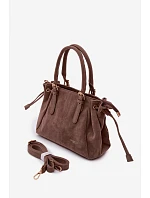 Eko semišová kabelka tmavě béžová Vessia