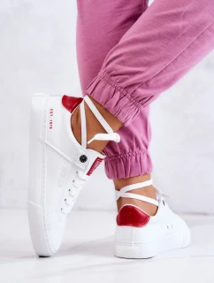 Dámské klasické tenisky Big Star - bílé/červené