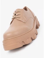 Komfortní dámské hnědé polobotky platforma Komfortní dámské hnědé polobotky platforma