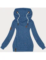 Světle modrá vzorovaná dámská mikina (2304) Světle modrá vzorovaná dámská mikina (2304)