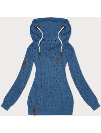 Světle modrá vzorovaná dámská mikina (2304) Světle modrá vzorovaná dámská mikina (2304)