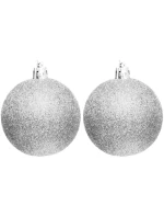 DEKORATIVNÍ PLASTOVÁ CETKA BEZPEČNÁ 12KS PRŮMĚR 60MM STŘÍBRNÁ