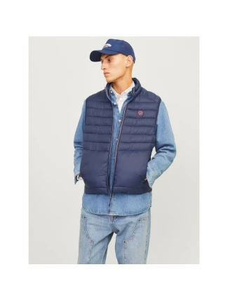 Jack & Jones bez rukávů JJEMULTI BODYWARMER COLLAR NOOS 12258457 NAVY BLAZER/TRUE RED