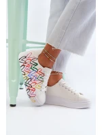 Dámské tenisky se srdíčky Bílé Claral