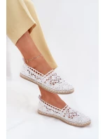 Dámské krajkové espadrilky bílé Adelira
