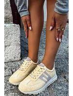 Dámské Sportovní Sneakersy z Přírodního Semiše Žluté Lovey Dámské Sportovní Sneakersy z Přírodního Semiše Žluté Lovey