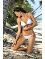 Plavky Megan Bianco + Red M-251 White and Red (84) - Marko