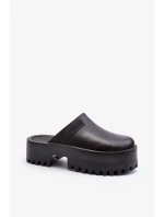 Dámské pantofle s masivní podrážkou Big Star Černá