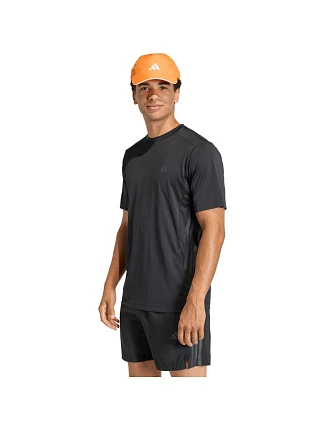 Pánské tričko adidas Tech Essentials Workout 3-Stripes, černé, KQ7485