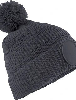 Beechfield B 530R Pletená čepice Patch "Fan" 53.530R graphite grey