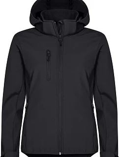 Clique Classics Softshell Hoody W Dámská 3-vrstvá softshellová bunda s kapucí 67.0917 black