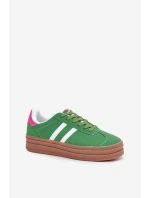 Dámské Tenisky Na Platformě Zelené Egelia