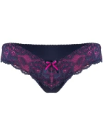 Krajková tanga V-9418 modrá - Axami