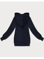 Tmavě modrá volná klokaní mikina s kapucí S'West (B-11#) Tmavě modrá volná klokaní mikina s kapucí S'West (B-11#)