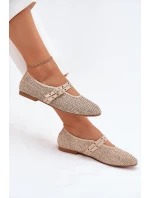 Baletky S Pletením A Pásky Béžové Partheda