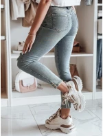 Dámské úzké džínové kalhoty s páskem ICONON modré FashionStreet UY2465