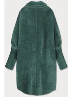 Vlněný přehoz přes oblečení typu "alpaka" ve smaragdové barvě (7108)