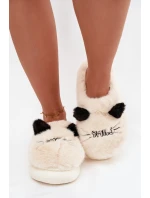 Kožešinové dámské pantofle Smile béžové Lexira