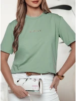 Dámské tyrkysové tričko WOMAN FashionStreet RY2553