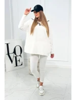 Bavlněná mikina s kapucí + legíny ecru Bavlněná mikina s kapucí + legíny ecru