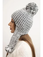 Dámská čepice s ušima Emma K343 grafitová