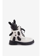 Kožené Zateplené Dětské Boty Na Zip S Medvědem Bílé Vinceza 36261 Kožené Zateplené Dětské Boty Na Zip S Medvědem Bílé Vinceza 36261