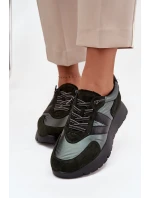 Dámské tenisky na platformě Vinceza 58561 tmavě zelené