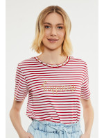 Monnari Halenky Pruhované dámské tričko Multi Red