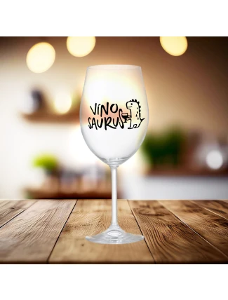 VÍNOSAURUS - čirá sklenice na víno 350 ml