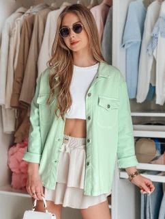 Dámská košilová bunda oversize OVERBOR mint FashionStreet TY4891