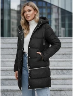 Dámská dlouhá zimní bunda černá FashionStreet TY5151