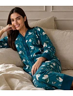 Pyžamo Cornette 514/509 Virginia, dlouhé rukávy, velikosti S–2XL, rozepínací Pyžamo Cornette 514/509 Virginia, dlouhé rukávy, velikosti S–2XL, rozepínací