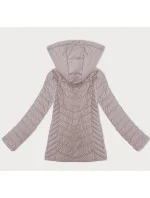 Lehká dámská bunda ve špinavě růžové barvě s odepínací kapucí J Style (16M9230-51)