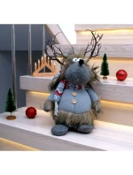 FURNISHED RENNIFER WITH ILLUMINATED TORCH Grey 20x35x47CM dětské