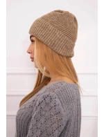 Tenká čepice Oliwia K252 tmavě béžová