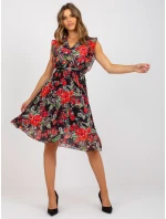 Šaty DHJ SK N13198 3.05P černá a červená