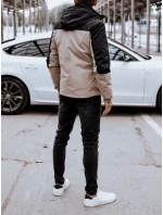 Pánská zimní bunda s kapucí béžová FashionStreet TX4897