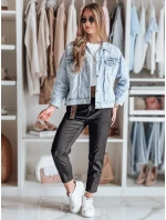 Dámské kalhoty s páskem MADELINA černé FashionStreet UY2629