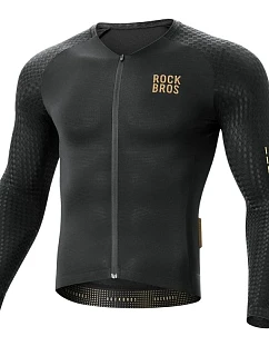 Rockbros YDCX008 Cyklistický dres s dlouhým rukávem Diamond velikost L - černý
