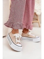 Dámské Tenisky Na Platformě Se Zlatými Připínáčky Béžové Fiorina Dámské Tenisky Na Platformě Se Zlatými Připínáčky Béžové Fiorina