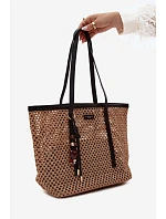 Černá taška typu Shopper s přívěskem Noella