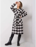 Dámský kabát LK PL 508300.96P černobílý - Lakerta Dámský kabát LK PL 508300.96P černobílý - Lakerta