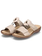 Pohodlné žabky Rieker W RKR681 beige Pohodlné žabky Rieker W RKR681 beige