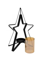 KOVOVÝ SVÍCEN 31,5 CM HVĚZDA SLÍDA