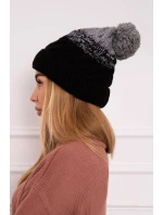 Fleecová čepice Ilona K218 černá+šedá Fleecová čepice Ilona K218 černá+šedá