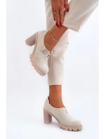 Dámské lodičky na vysokém podpatku světle béžové Tauina Dámské lodičky na vysokém podpatku světle béžové Tauina
