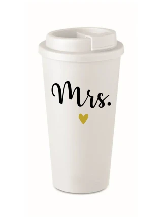 MRS. - bílý termohrnek 475 ml